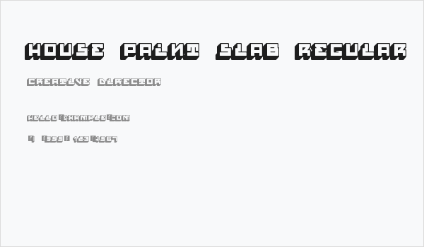 House Paint Slab Regular Business Card