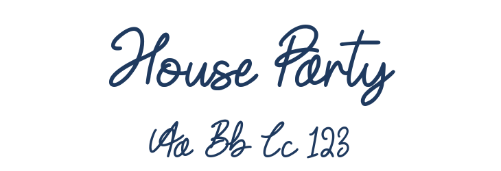 House Party Font Preview