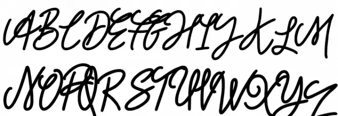 House Party Caratteri MAIUSCOLE