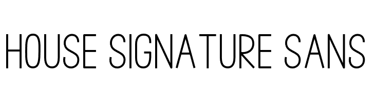 House Signature Sans  Frei Schriftart Herunterladen