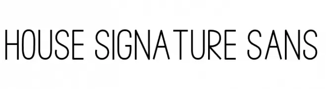 House Signature Sans  Fuentes Gratis Descargar