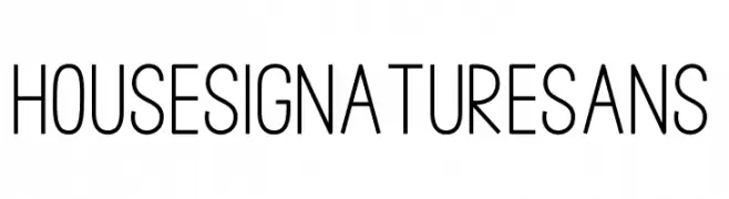 House Signature Sans  नि: शुल्क फ़ॉन्ट्स डाउनलोड