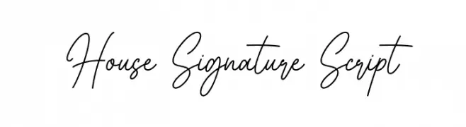 House Signature Script  font caratteri gratis