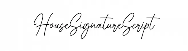 House Signature Script  नि: शुल्क फ़ॉन्ट्स डाउनलोड