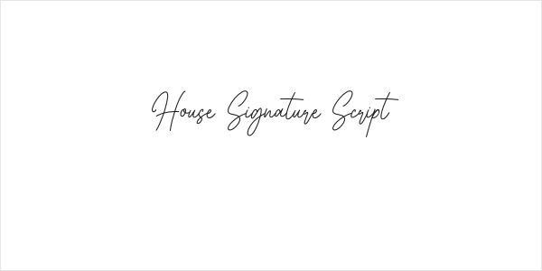 House Signature Script Logo