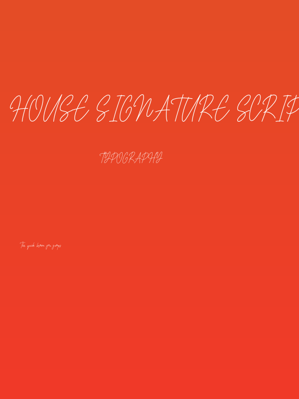 House Signature Script Poster