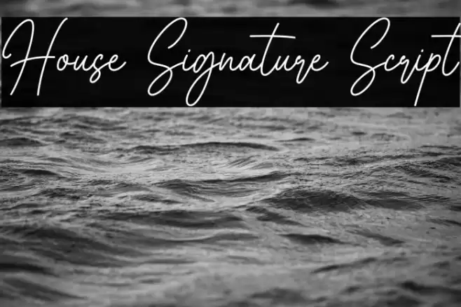 House Signature Script Font examples