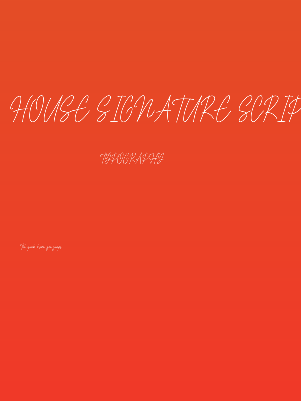 House Signature Script Poster