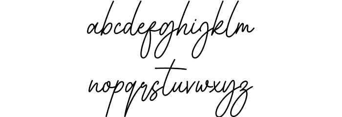 House Signature Script Font LOWERCASE