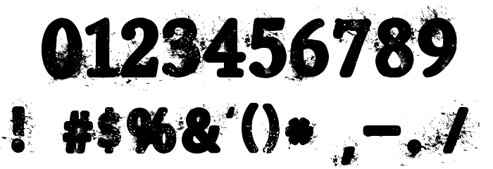 House of Horror Font OTHER CHARS
