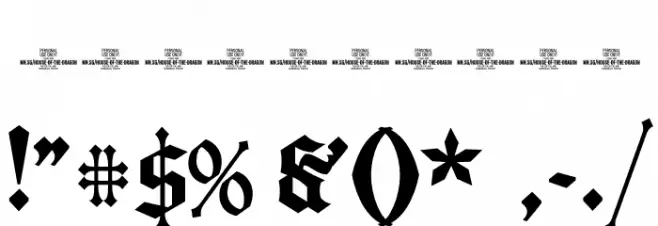 House of the Dragon PERSONAL Bold Font OTHER CHARS