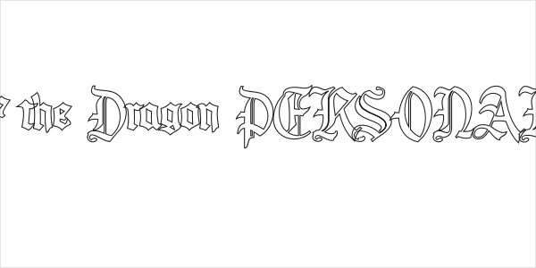 House of the Dragon PERSONAL Outline Logo