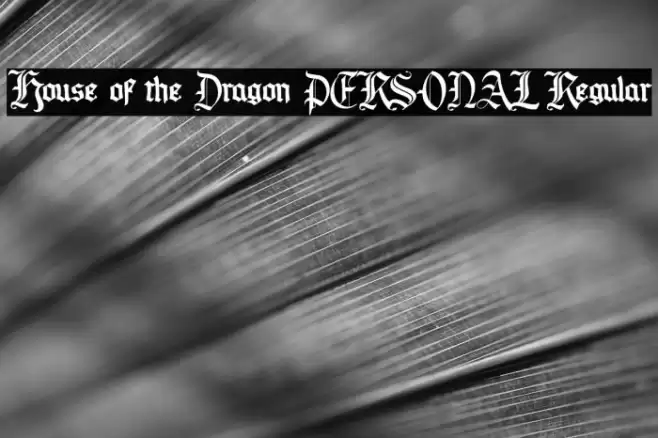 House of the Dragon PERSONAL Regular Font examples