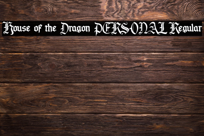House of the Dragon PERSONAL Regular Example 3