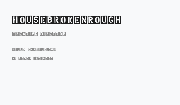 HouseBrokenRough Business Card