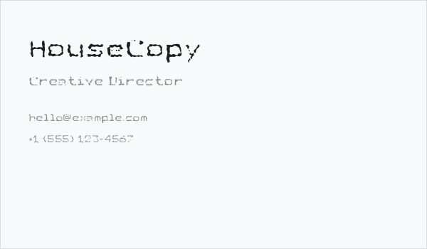 HouseCopy Business Card