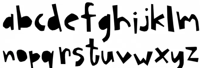 HouseCut Schriftart Kleinbuchstaben