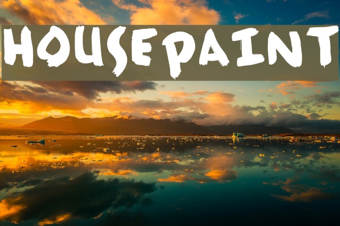 HousePaint Font examples