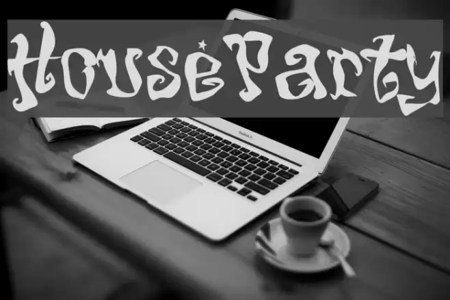 HouseParty Font examples