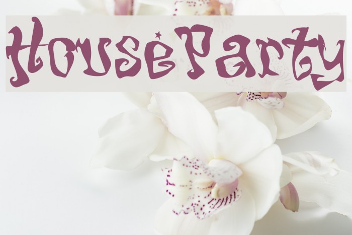 HouseParty Font examples