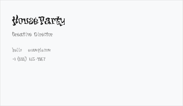 HouseParty Business Card