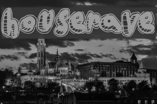 HouseRave Font examples