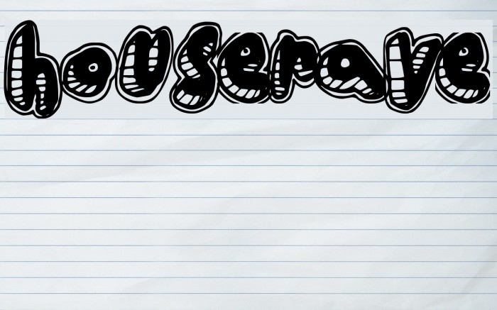 HouseRave Font examples