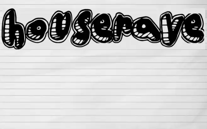 HouseRave Font examples