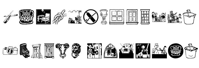 HouseWorks Font LOWERCASE