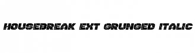 Housebreak Ext Grunged Italic  Fuentes Gratis Descargar