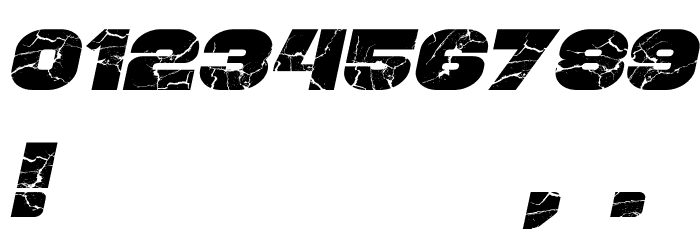 Housebreak Ext Grunged Italic Font OTHER CHARS