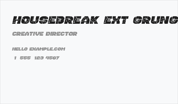 Housebreak Ext Grunged Italic Business Card