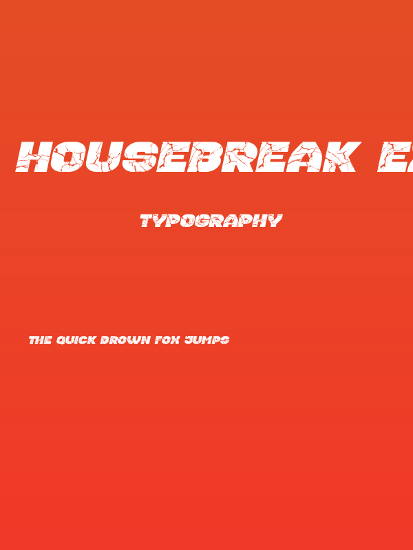 Housebreak Ext Grunged Italic Poster
