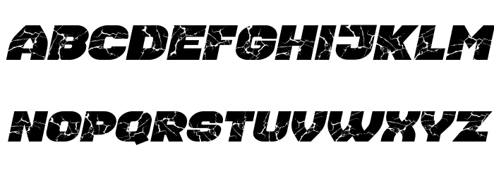 Housebreak Ext Grunged Italic Font LOWERCASE