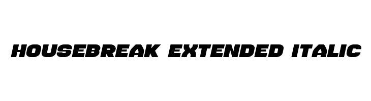 Housebreak Extended Italic  免费字体下载