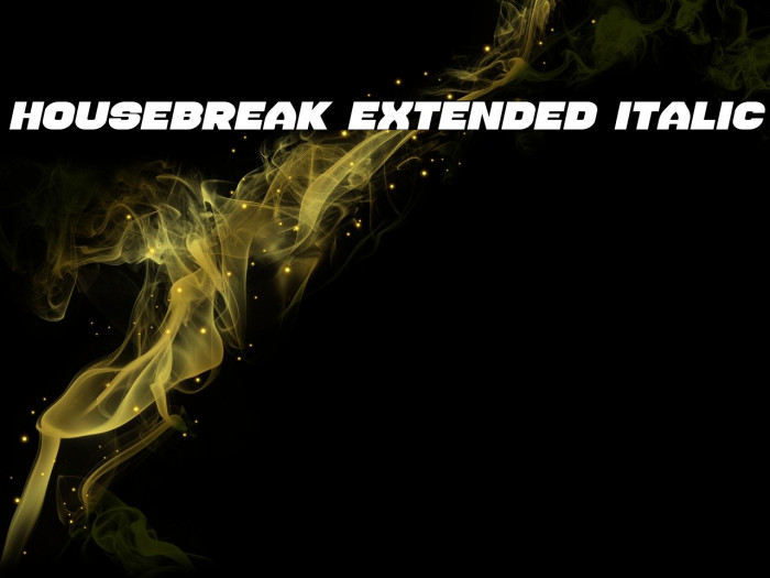 Housebreak Extended Italic Font examples
