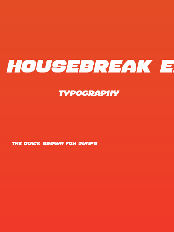 Housebreak Extended Italic Poster