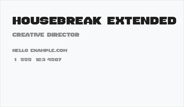 Housebreak Extended Business Card