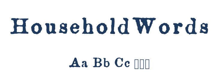 HouseholdWords Font Preview