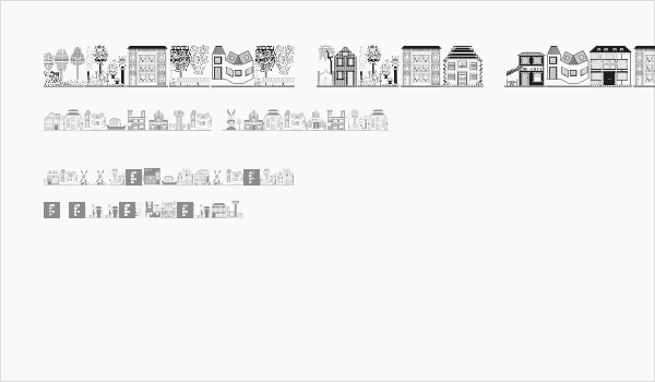 Houses Four Regular Business Card