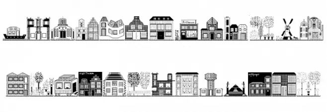Houses Four Regular Caratteri MINUSCOLO
