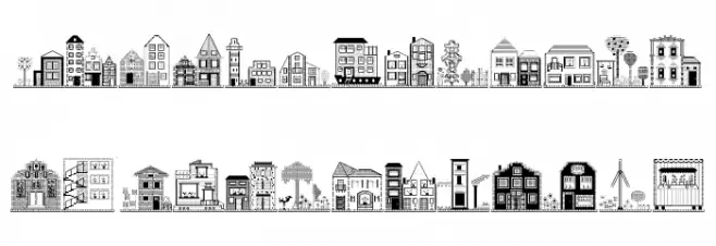 Houses Three Regular 字体 大写