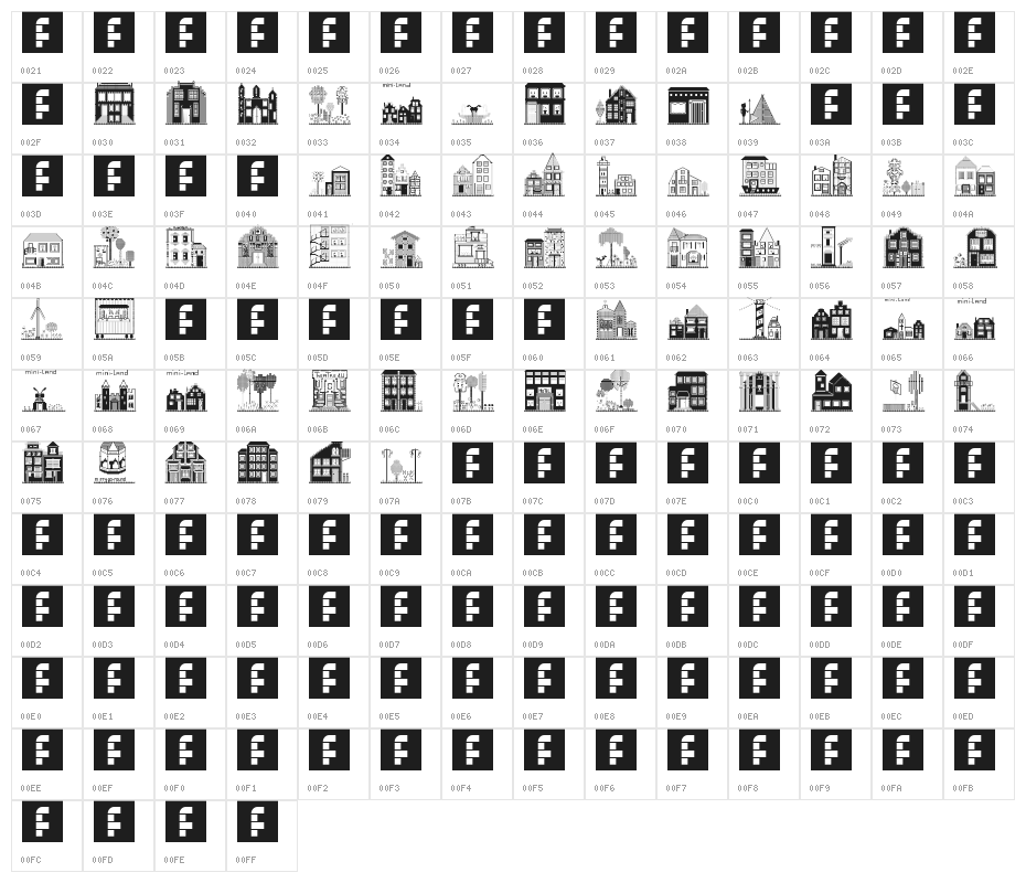 Houses Three Regular Character Map