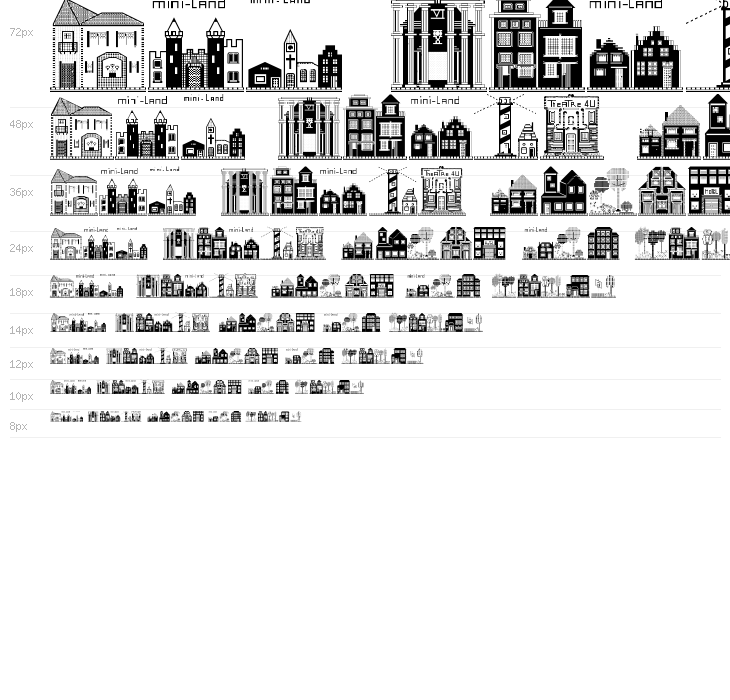 Houses Three Regular Waterfall