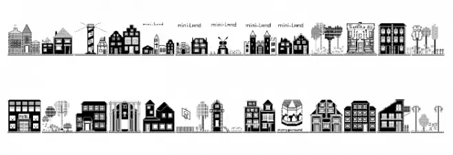 Houses Three Regular फ़ॉन्ट लोअरकेस