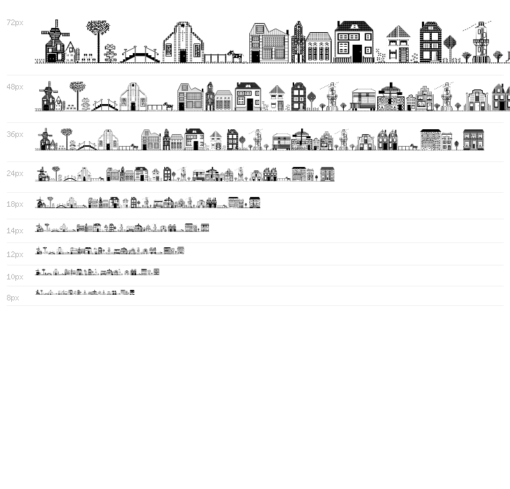 Houses Two Regular Waterfall