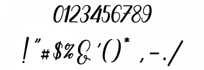 Houshie_Demo Font OTHER CHARS