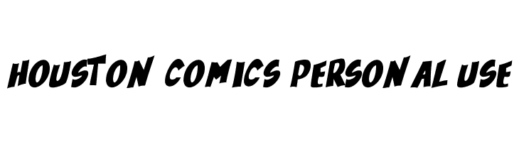 Houston Comics Personal Use Font