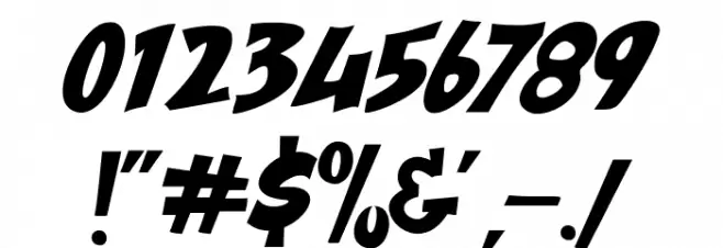 Houston Comics Personal Use Шрифта ДРУГИЕ символов