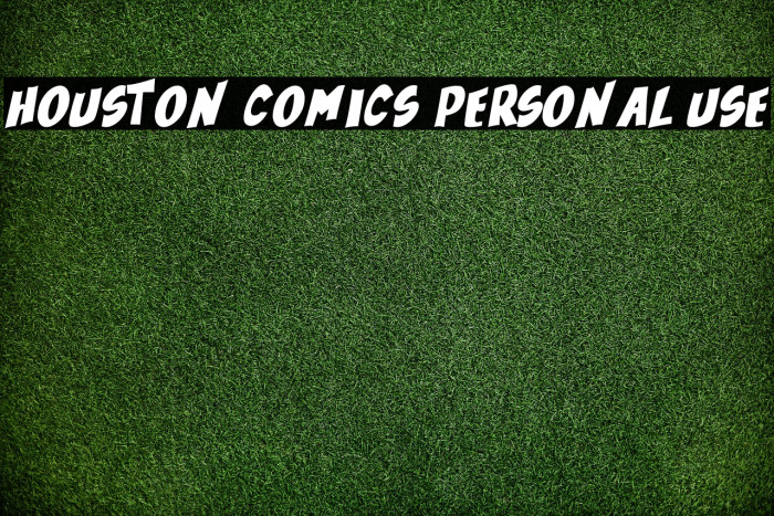 Houston Comics Personal Use Caratteri examples